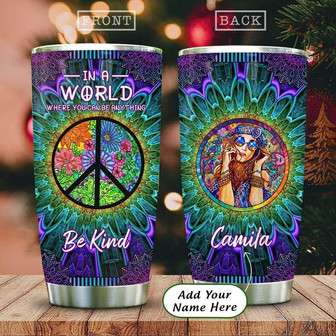 Flower Child Hippie Flower Personalized Stainless Steel Tumbler 20Oz - Thegiftio UK