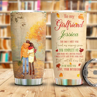 To My Girlfriend Missing Piece Personalized Stainless Steel Tumbler 20Oz - Thegiftio UK