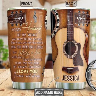 To My Guitarist Personalized Stainless Steel Tumbler 20Oz - Thegiftio UK