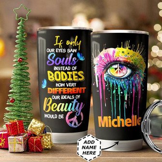 Hippie Butterfly Personalized Stainless Steel Tumbler 20Oz - Thegiftio UK