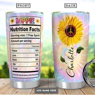 Hippie Facts Personalized Stainless Steel Tumbler 20Oz - Thegiftio UK