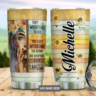 Hippie Girl Personalized Stainless Steel Tumbler 20Oz - Thegiftio UK