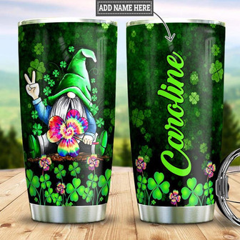 Hippie Gnome Personalized Stainless Steel Tumbler 20Oz - Thegiftio