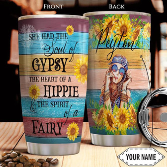 Hippie Gypsy Personalized Stainless Steel Tumbler 20Oz - Thegiftio UK