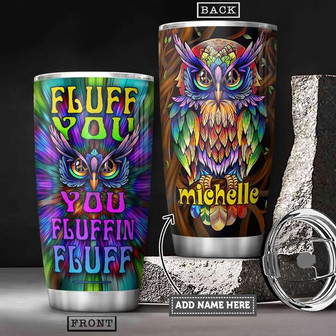 Hippie Owl Personalized Stainless Steel Tumbler 20Oz - Thegiftio UK