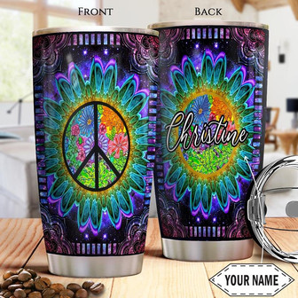Hippie Personalized Stainless Steel Tumbler 20Oz - Thegiftio UK