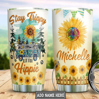 Hippie Personalized Stainless Steel Tumbler 20Oz - Thegiftio UK