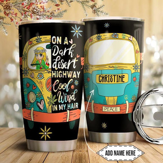 Hippie Personalized Stainless Steel Tumbler 20Oz - Thegiftio UK