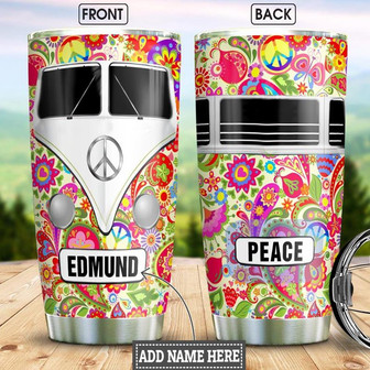 Hippie Personalized Stainless Steel Tumbler 20Oz - Thegiftio UK