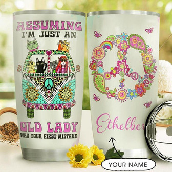 Hippie Personalized Stainless Steel Tumbler 20Oz - Thegiftio UK