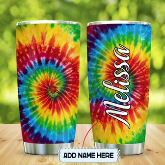 Hippie Tie Dye Tumbler Personalized Stainless Steel Tumbler 20Oz - Thegiftio UK