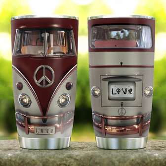 Hippie Van Drew Custom Stainless Steel Tumbler 20Oz - Thegiftio UK