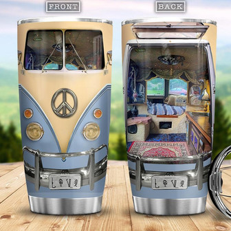 Hippie Van Furniture Stainless Steel Tumbler, Hippie Stainless Steel Tumbler 20Oz - Thegiftio UK