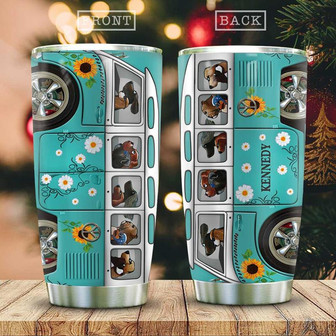 Hippie Van Personalized Stainless Steel Tumbler 20Oz - Thegiftio UK