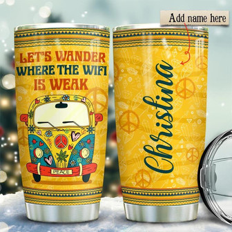 Hippie Van Personalized Stainless Steel Tumbler 20Oz - Thegiftio UK