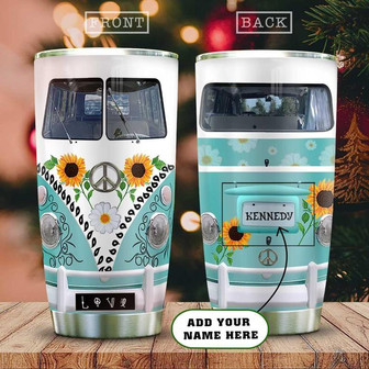Hippie Van Personalized Stainless Steel Tumbler 20Oz - Thegiftio UK