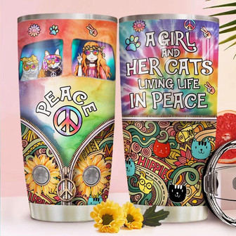 Hippie Van Zipper Stainless Steel Tumbler 20Oz - Thegiftio UK
