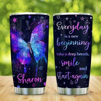 Hologram Happy Butterfly Personalized Stainless Steel Tumbler 20Oz - Thegiftio UK