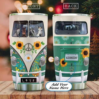 Horse Hippie Van Personalized Stainless Steel Tumbler 20Oz - Thegiftio