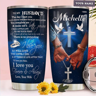 To My Husband Personalized Stainless Steel Tumbler 20Oz - Thegiftio UK