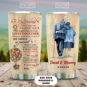 To My Husband Personalized Stainless Steel Tumbler 20Oz - Thegiftio UK