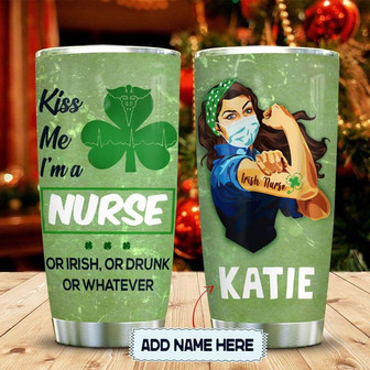 Irish Nurse Personalized Stainless Steel Tumbler 20Oz - Thegiftio