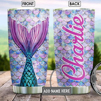 Mermaid Layer Personalized Stainless Steel Tumbler 20Oz - Thegiftio UK
