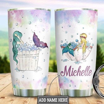Mermaid Personalized Stainless Steel Tumbler 20Oz - Thegiftio UK
