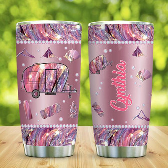 Metal Style Jewelry Camping Personalized Stainless Steel Tumbler 20Oz - Thegiftio