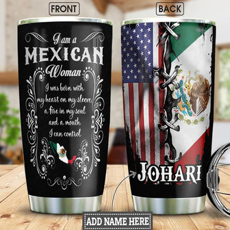 Mexican Women Personalized Stainless Steel Tumbler 20Oz - Thegiftio
