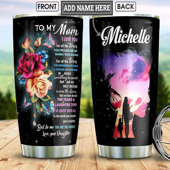 To Mom Butterfly Personalized Stainless Steel Tumbler 20Oz - Thegiftio UK