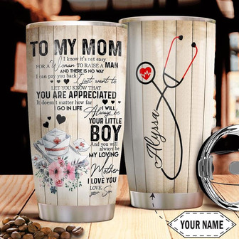 To Mom Nurse Personalized Stainless Steel Tumbler 20Oz - Thegiftio