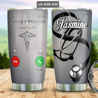 Nurse Calling Personalized Stainless Steel Tumbler 20Oz - Thegiftio UK