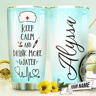 Nurse Drink Water Personalized Stainless Steel Tumbler 20Oz - Thegiftio UK