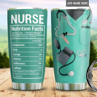 Nurse Fact Personalized Stainless Steel Tumbler 20Oz - Thegiftio UK