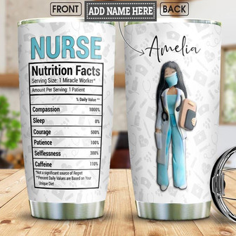 Nurse Facts Personalized Stainless Steel Tumbler 20Oz - Thegiftio UK
