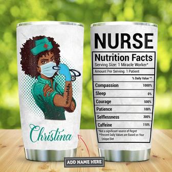 Nurse Nutrition Fact Customize Personalized Stainless Steel Tumbler 20Oz - Thegiftio UK