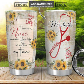 Nurse Personalized Stainless Steel Tumbler 20Oz - Thegiftio UK