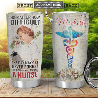 Nurse Personalized Stainless Steel Tumbler 20Oz - Thegiftio UK