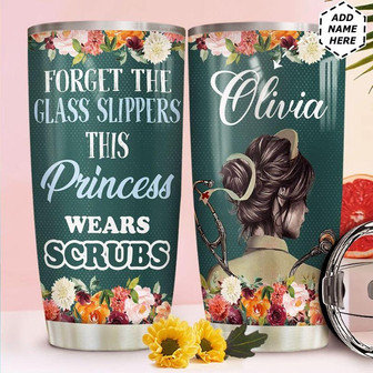 Nurse Princess Scrubs Personalized Stainless Steel Tumbler 20Oz - Thegiftio UK