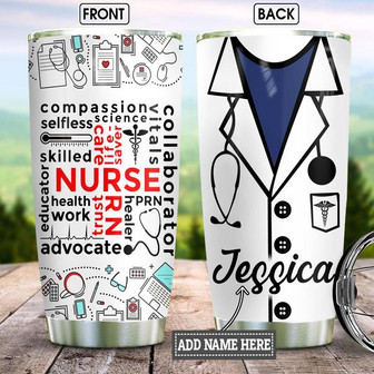 Nurse Typo Personalized Stainless Steel Tumbler 20Oz - Thegiftio UK