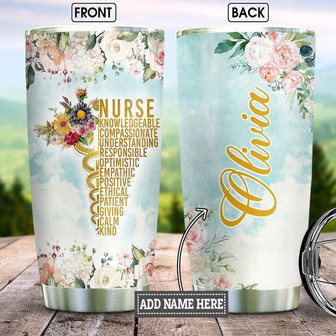 Nurse Typo Personalized Stainless Steel Tumbler 20Oz - Thegiftio UK