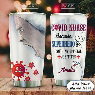 Nurse Vs Covi Superhero Film Personalized Stainless Steel Tumbler 20Oz - Thegiftio