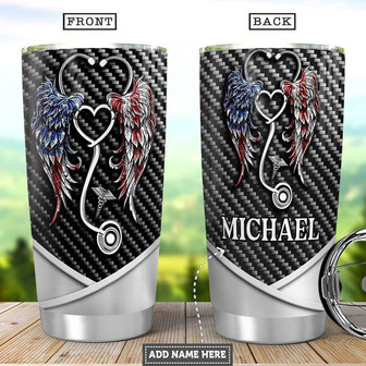 Nurse Wing Personalized Stainless Steel Tumbler 20Oz - Thegiftio UK