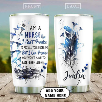 Nurse Wings Personalized Stainless Steel Tumbler 20Oz - Thegiftio UK