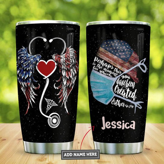 Nurse Wings Personalized Stainless Steel Tumbler 20Oz - Thegiftio UK