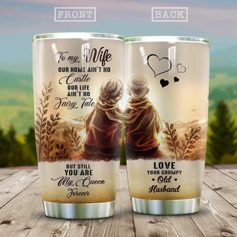 Old Couple My Wife Stainless Steel Tumbler 20Oz - Thegiftio UK
