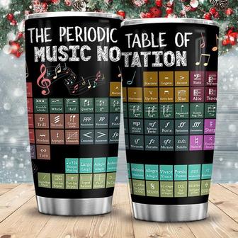 The Periodic Table Of Music Stainless Steel Tumbler, Music Lovers Stainless Steel Tumbler 20Oz - Thegiftio UK