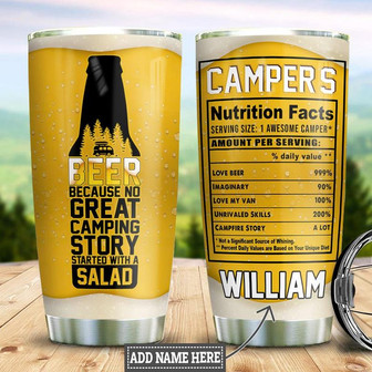 Personalized Beer Camping Stainless Steel Tumbler 20Oz - Thegiftio UK