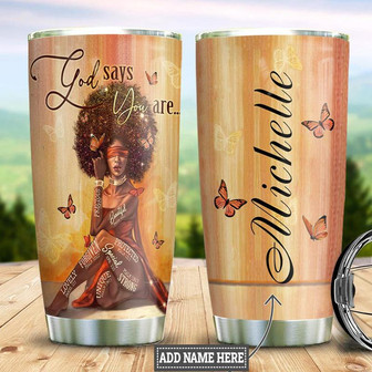 Personalized Black Women Faith Stainless Steel Tumbler 20Oz - Thegiftio